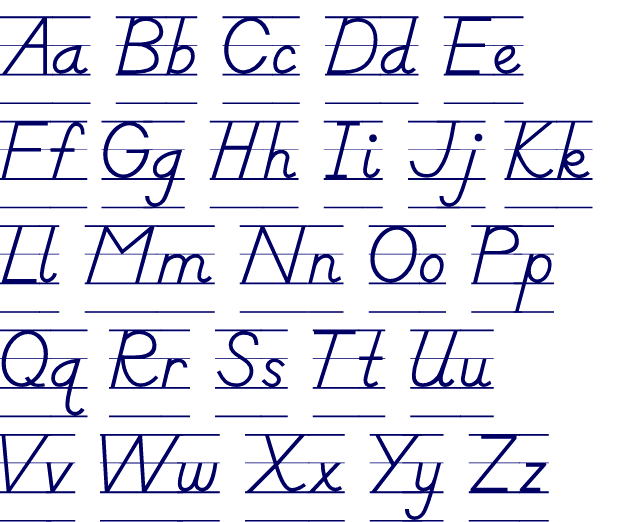 PDF Calligraphy Alphabet Charts to Print